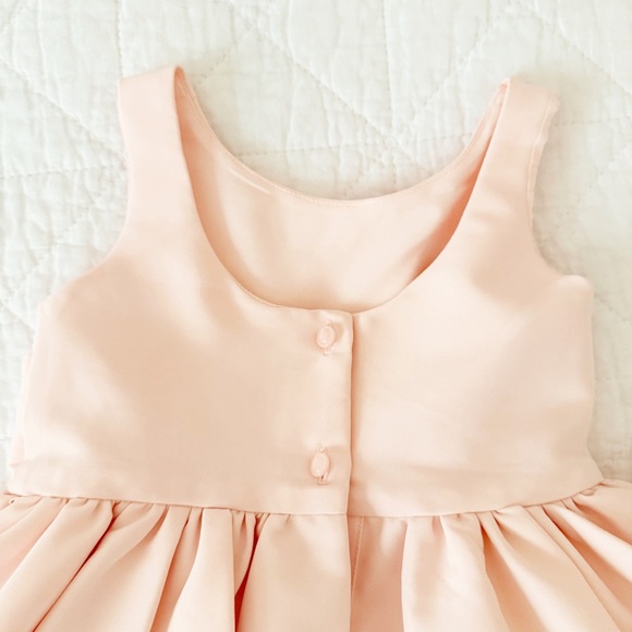 18-24 Months Janie & Jack Baby Satin Bow Waist Dress Petal Pink - Picture 4 of 8